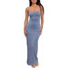 Solid Color Sleeveless Camisole Dress Pure Color Sleeveless Hip Spaghetti Straps Dress