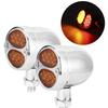Motorcycle LED Turn Signal Light Brake Lamp Metal   Blinker Flashers 12V 4 Wires