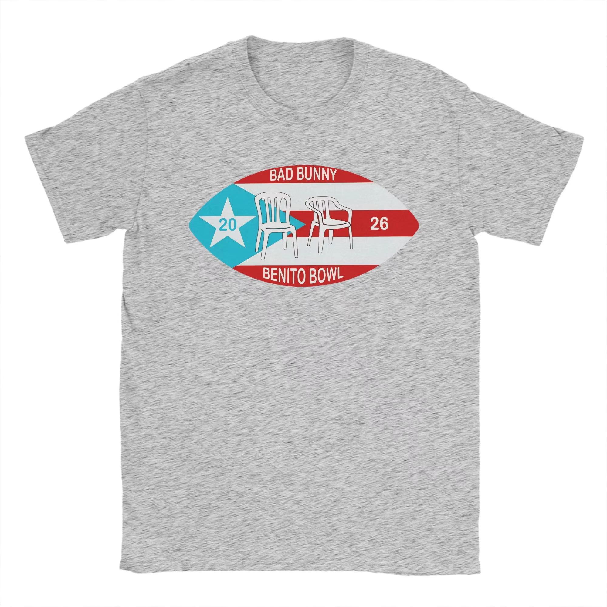 

Bad Bunny DTMF Puerto Rico rugby Graphic Tshirt Cotton unisex Short Sleeve Loose Super Bowl top Y2k Hip Hop Summer New Men shirt 4XL