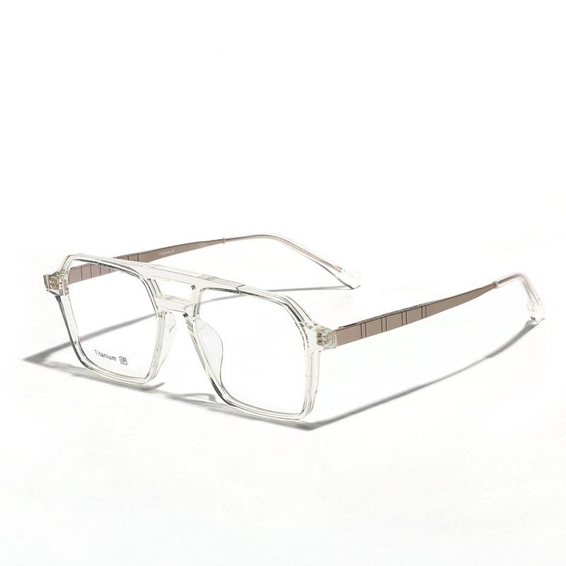 

Очки ретро с двумя балками, квадратная пластина, плоское зеркало, женское, титановое, металлическое, простое зеркало, зеркало для близорукости, мужское