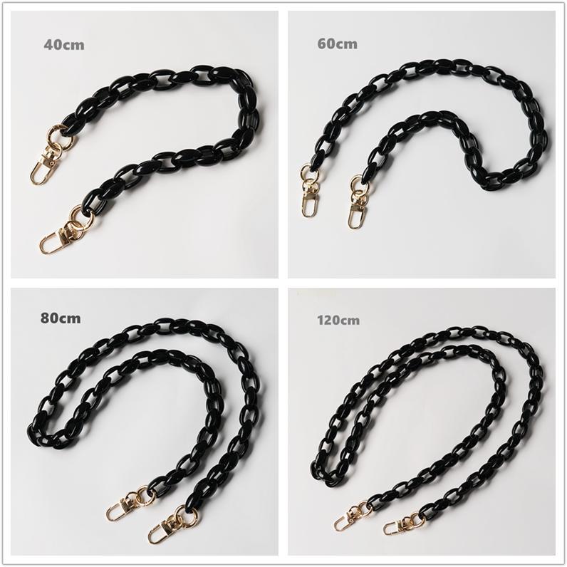 DIY Neue Mode Frau Handtasche Zubehör Kette Schwarz Beige Bernstein Abnehmbare Harz Luxus Strap Frauen Kupplung Schulter Geldbörse Kette