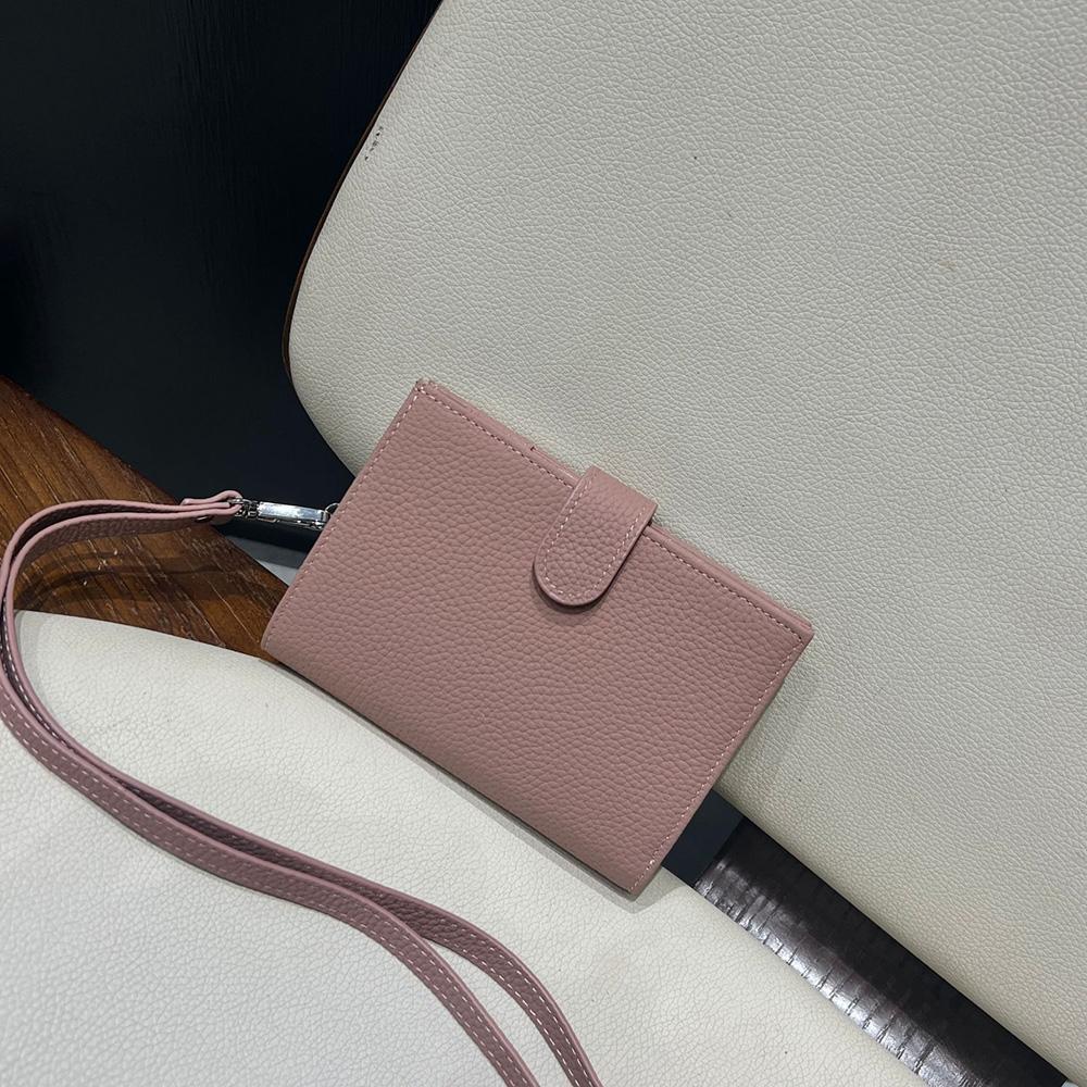 2025 Genuine Leather Women Wallets With Leather Hanging String First Layer Of Cowhide Passport Cards Holder Portable Short Purse