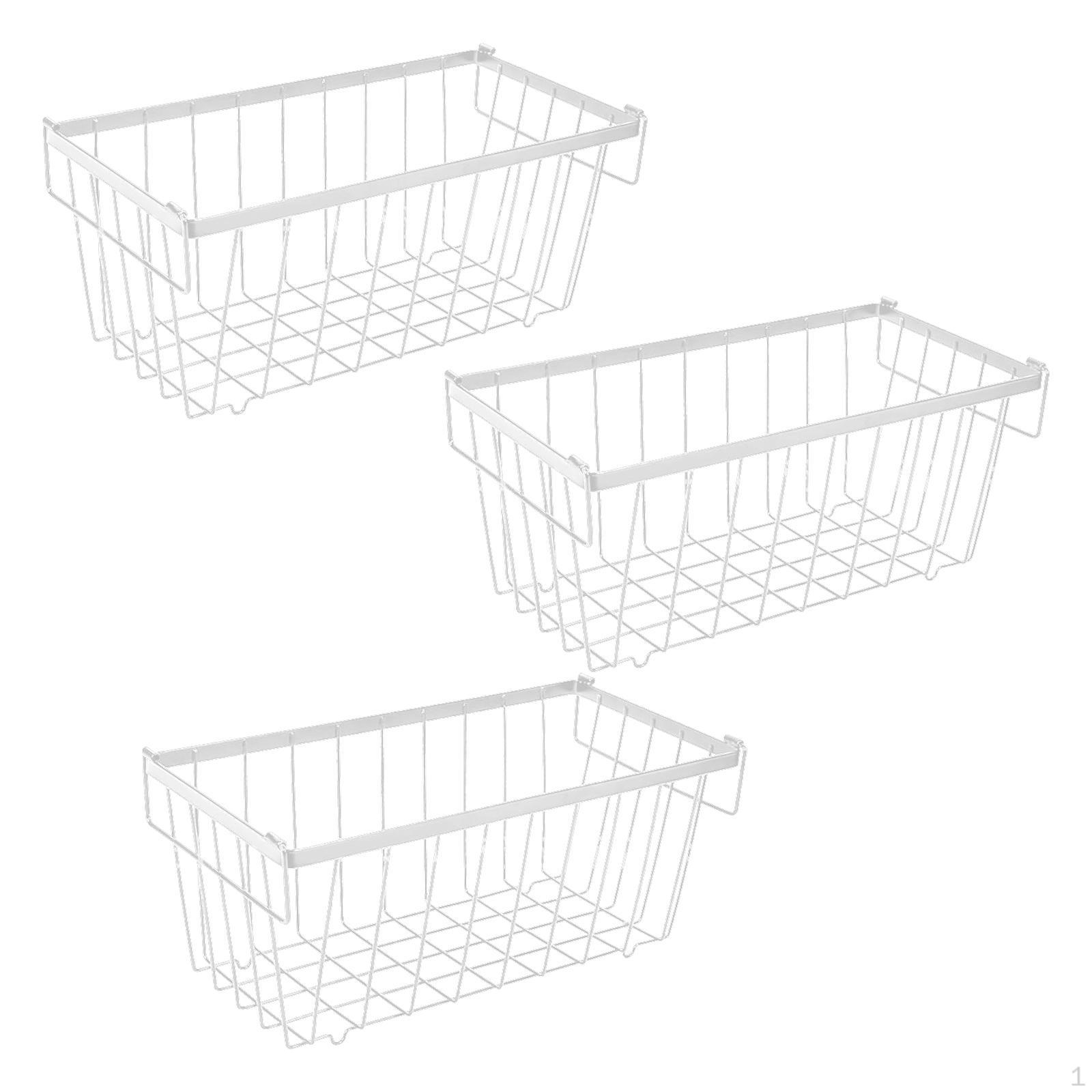 Набор из 3 органайзеров для морозильной камеры удобные контейнеры для хранения в холодильнике разделитель для кладовой в стиле фермерского дома белый 2649₽