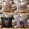 Sphynx Cartoon Cat Cushion Cover Pattern Printed Pillowcase For Living Room Sofa Cushion Cover & Bedroom Decor