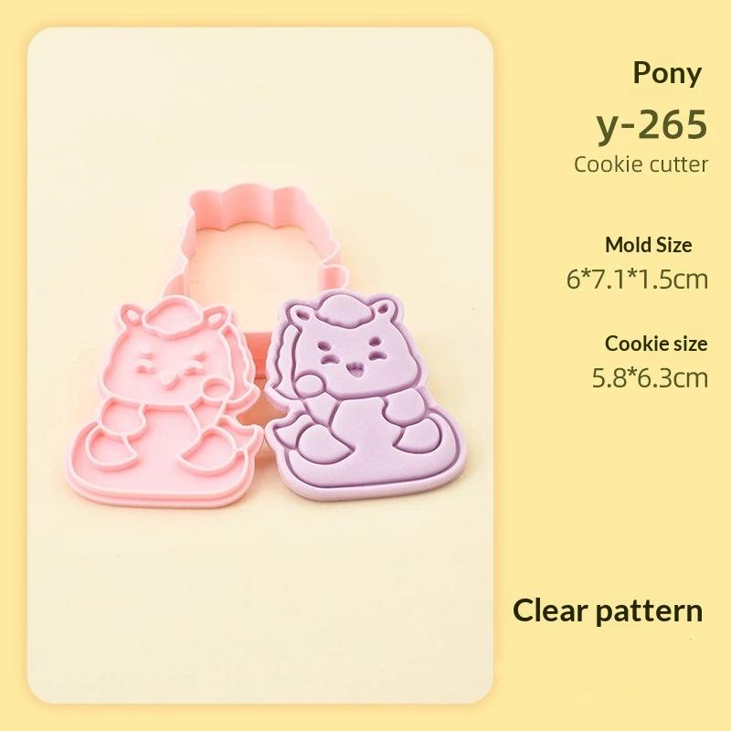 2026 DIY Chinese New Year Cartoon Biscuit Mould Cookie Cutter 3D Pressing Baking Mould Spring Festival Decorating Tools