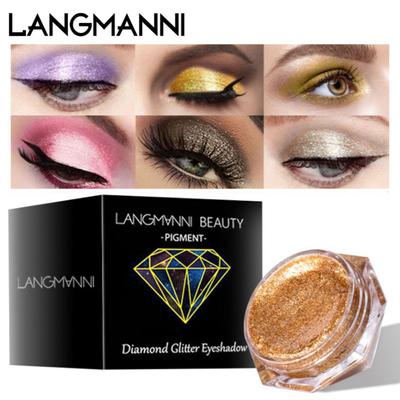LANGMANNI 6 Χρωμάτων Διαμαντένια Περλέ Φωτεινή Υγρή Σκιά Ματιών Λάμψη Πολύχρωμη Σκιά Ματιών Υγρή Σκιά Ματιών Πάστα