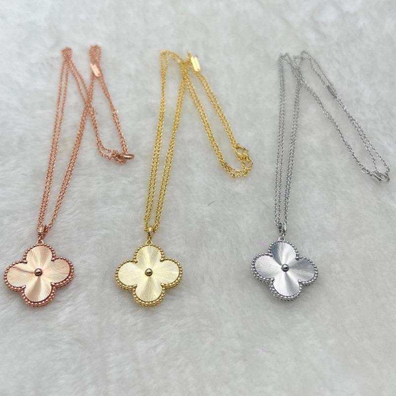 Clover Big Flower 26MM European and American Light Luxury Versatile Necklace Stainless Steel Long Sweater Chain
