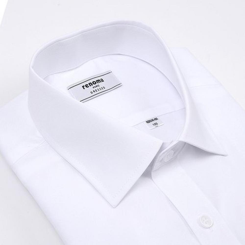 Renoma Wrinkle Free Pocketless Comfortable Modal Filafil Stretch White Long Sleeve Shirt Rzrsg0002 Wh