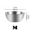 1/3pcs Stainless Steel Bowls with Scale Line Large Capacity Durable Food Storage Bowl Sets for Outdoor Camping Cooking Salad Bow
