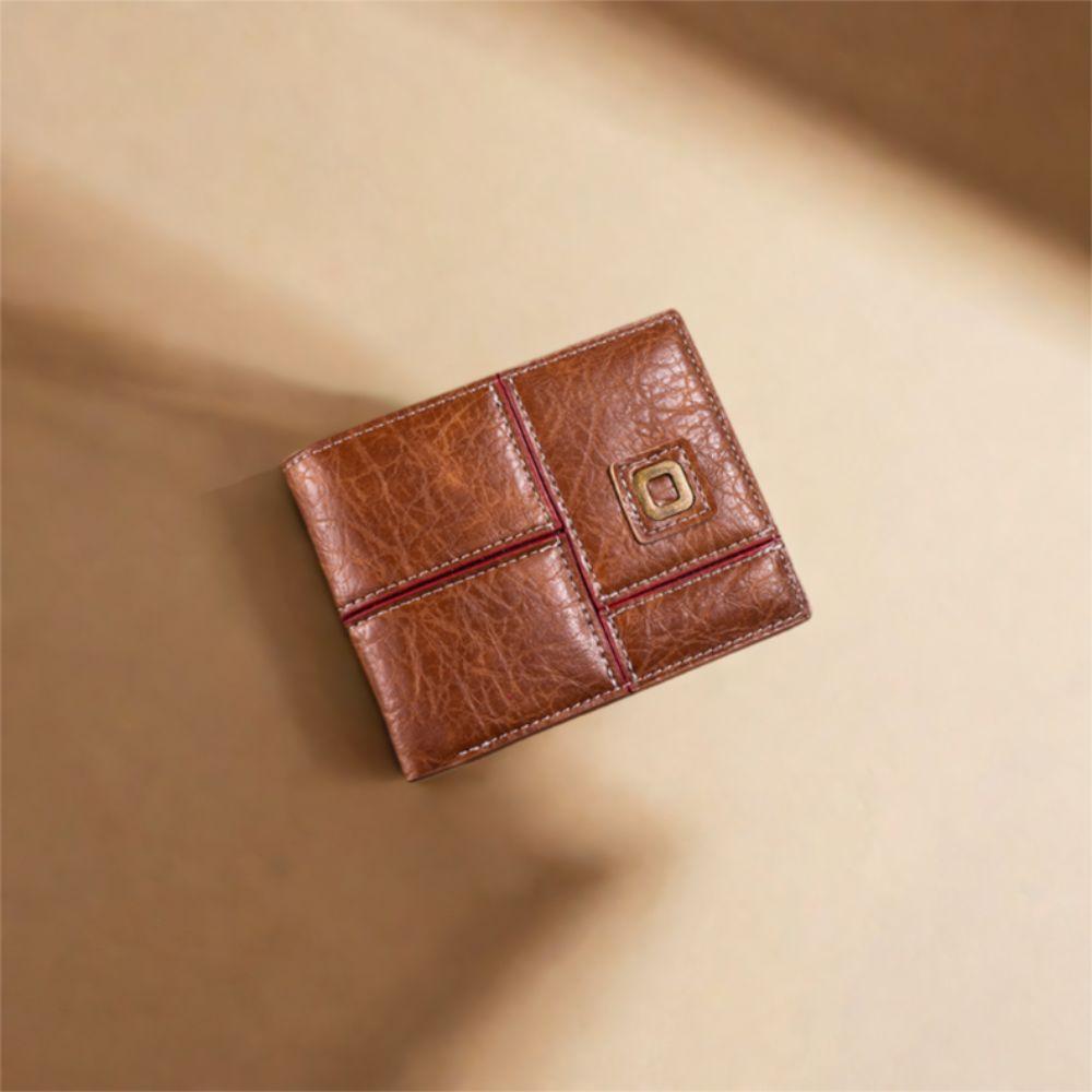 Pu Leather Male Bifold Wallets Classic Coin Pocket Fashion Men's Short Wallet  Daily