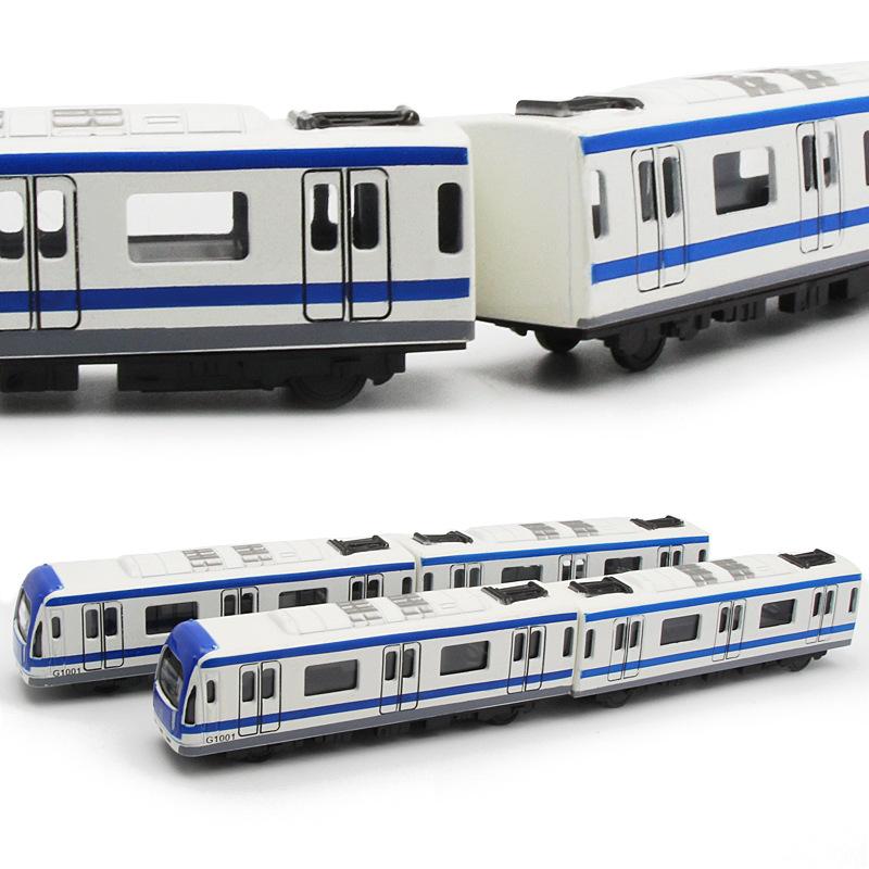4 teile/los Legierung Zug Modell High-speed Rail U-bahn Pull Back Magnetische Kinder Spielzeug Auto Modell Spielzeug Spur Zug spielzeug Geschenk B118