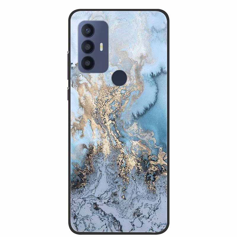 For TCL 30 SE Case Soft Silicone Marble TPU Black Cover for TCL 305 306 30SE 6.52'' Phone Back Cases for TCL30SE 6165H Coque New