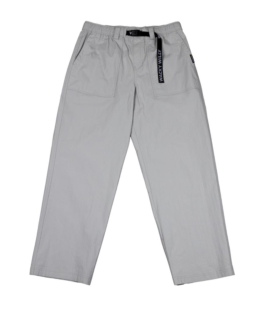 WACKY WILLY Webbing Belt Fatigue Cotton Pants Light Grey