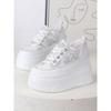 Fashion 12CM Air Mesh Microfiber Leather Summer Platform Vulcanize Women Chunky Sneaker Vulcanize Summer High Brand Comfy Shoes