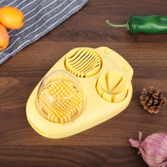 Egg Slicer Hard Boiled Egg Wedges Slices Cutter for & Chunks Stainless Steel Blades Kitchen