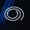 10 Points Moissanite Necklace Row Drill Four Prongs Sterling Silver Simple Group Inlaid With Diamonds