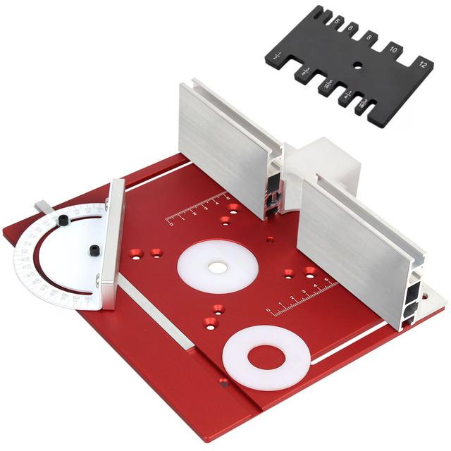 Multifunctional Aluminium Router Table Insert Plate Woodworking Electric Wood Router Flip Plate for Working Benches Router Plate