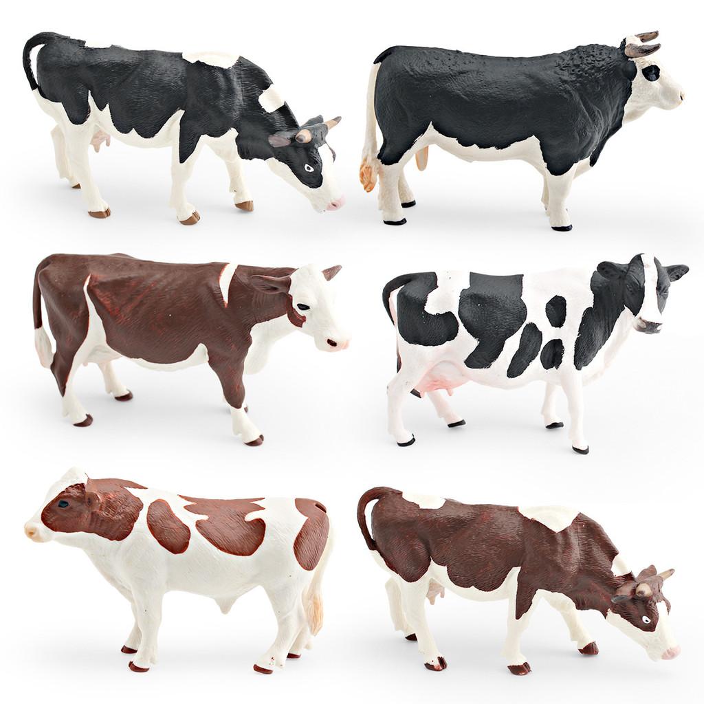 Realistische Bauernhoftier-PVC-Figuren mit Milchkühen und Stiermodellen für Kinder, Lernspielzeug