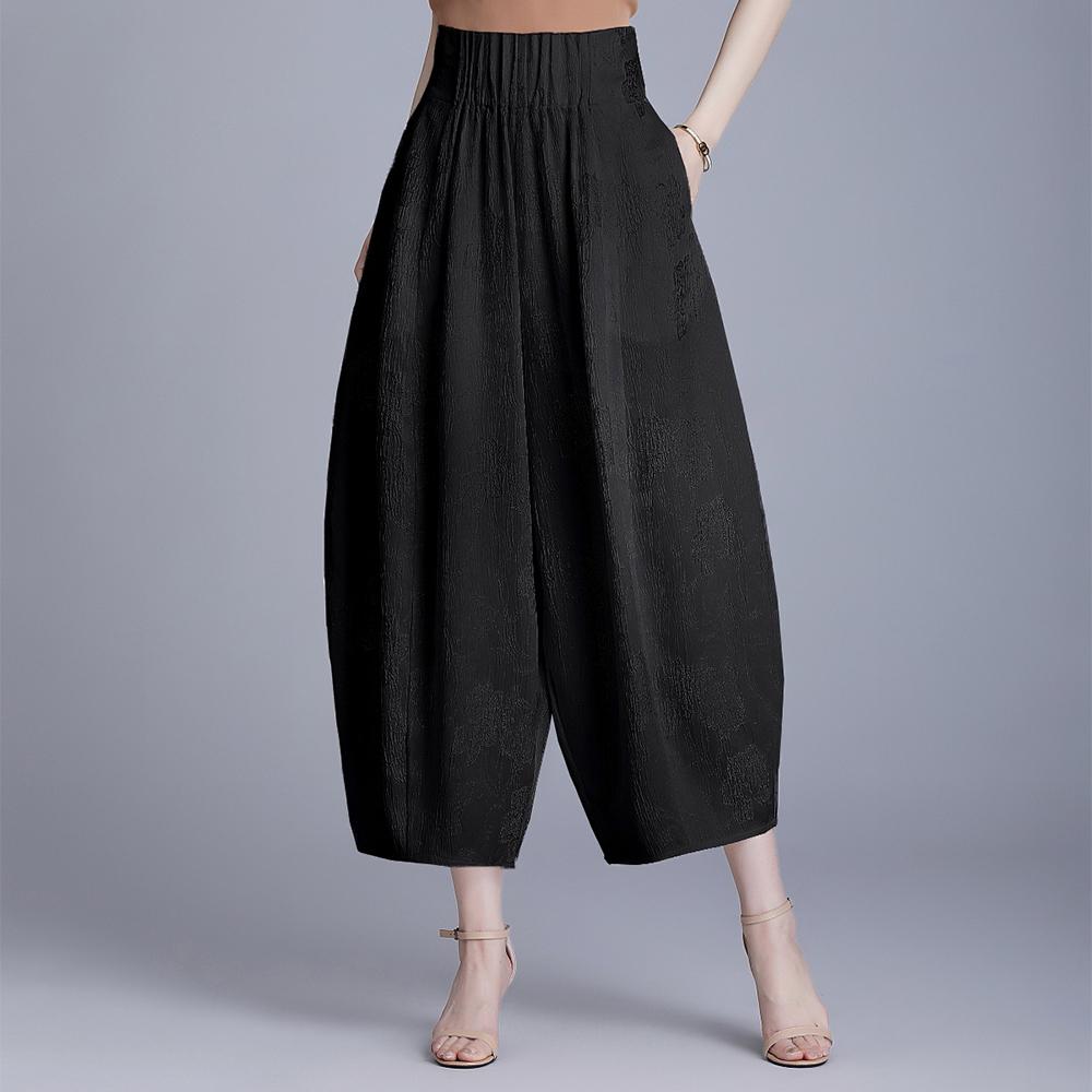 

Винтажные повседневные свободные летние широкие брюки с высокой талией больших размеров, женские брюки