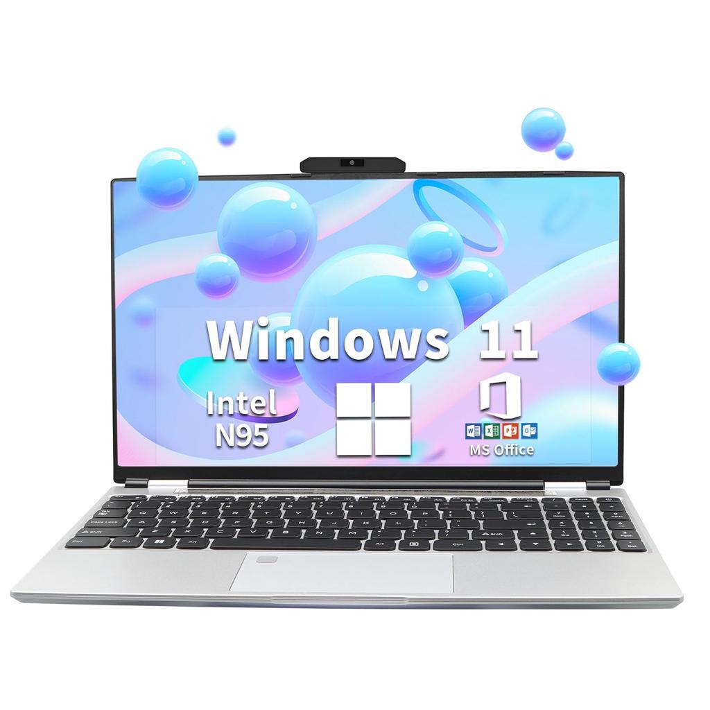 Laptop 11 Office 2019 Zoll schmaler Rahmen großer Bildschirm FHD IPS weiter Betrachtungswinkel Notebook-PC Celeron N95 der 12. Generation Abnehmbare Tastaturfolie rund