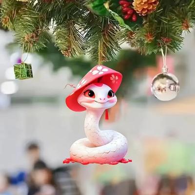 Noel Kolye Süsü Karikatür Tarzı Asılı Aksesuar Solmaya Dayanıklı Noel Ağacı Kolyesi Boyun Askısı Çok Yönlü Dekorasyon