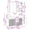 Bathroom Cabinet Set 4 Pcs Grey Sonoma 103.5 X 15.5 X 70 Cm