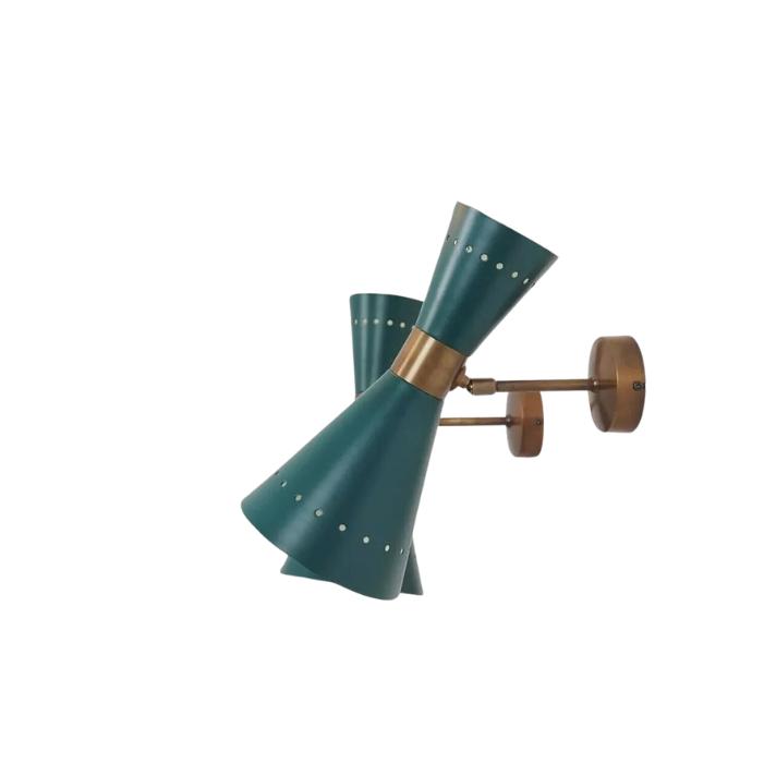 1950's Style Brass Wall Sconce Light Diabolo Italian Wall Lights Wall Fixture