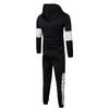 Ensembles Haut Sweat-shirt Patchwork Hiver Homme Pantalon Costume de Sport Survêtement
