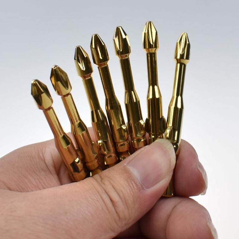 10Pcs 5mm/6mm Impact Screwdriver Bit Antislip Crossing Head Strong Magnetic Electric Drill Screwdriver Attachment Part
