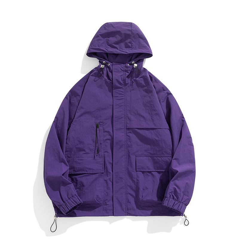 Splicing and Contrasting Outdoor Jacket, Men's Mountain Style Jacket