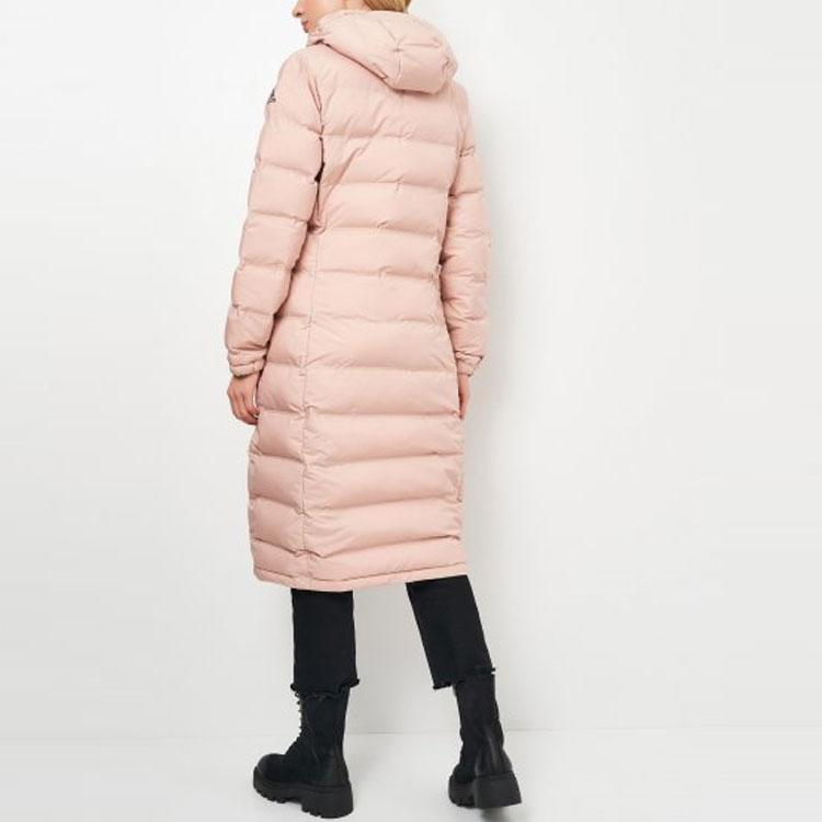 Adidas Logo Casual Long Warm Hooded Cotton Coat Women Coat Pink CY8635