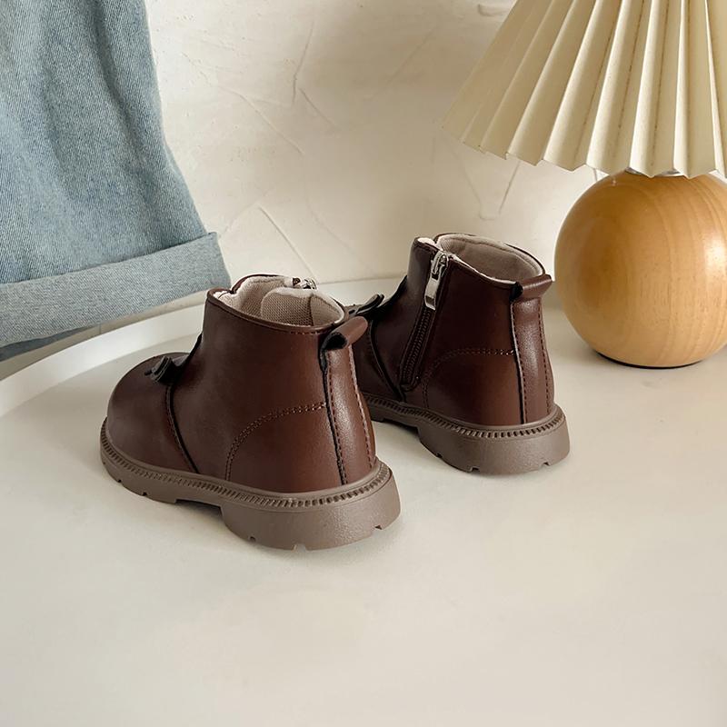 Cartoon Rabbit Baby Ankle Boots for Girls England Children Cute Bunny Winter Short Boots Low Heel Kids Girl Shoes G11073