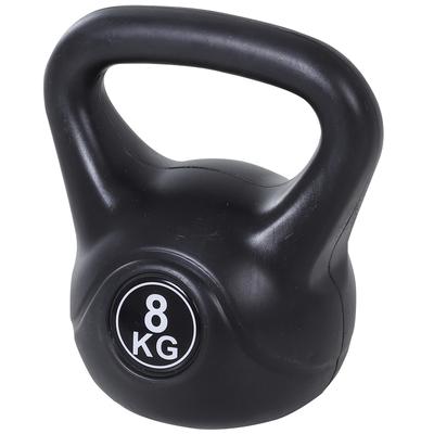 Kettlebell 8 Kg Weight Dumbbell Filled with Sand for Beginners Black
