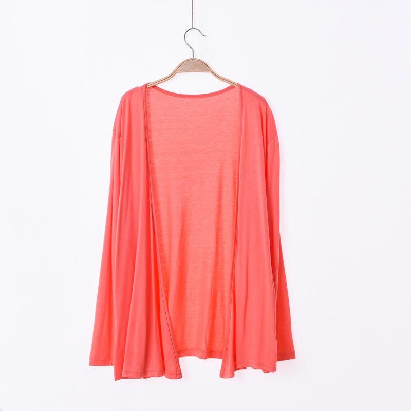 Plus Size Spring/Summer Sun Protection Modal Beach Cover-Up Cardigan for Women