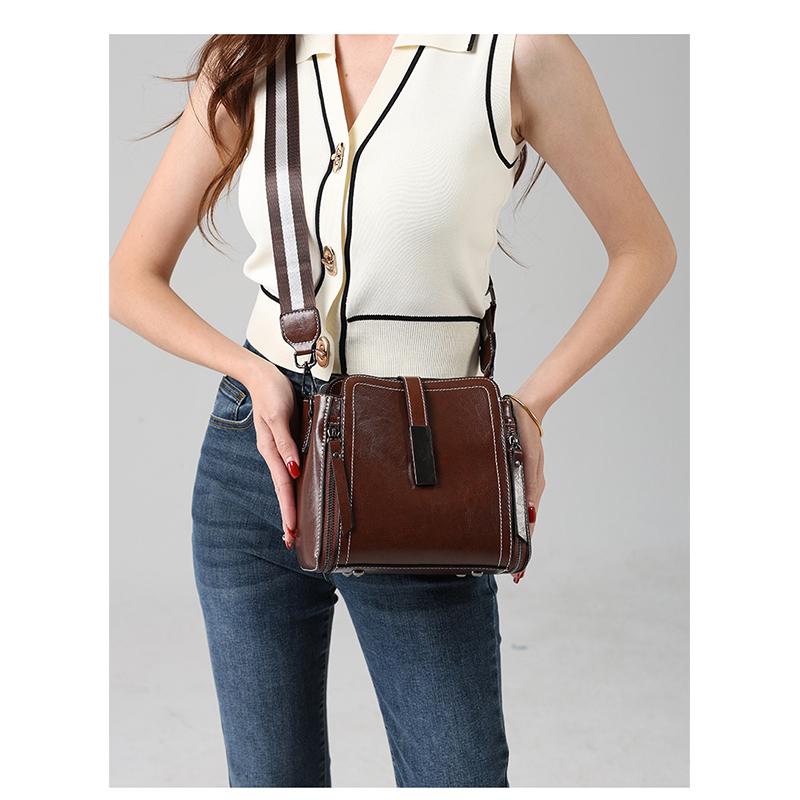 Women's Shoulder Bag Genuine Leather Zipper Purse Luxury Cowhide Crossbody Bags Female Handbag Hobos Messenger Tote Bag