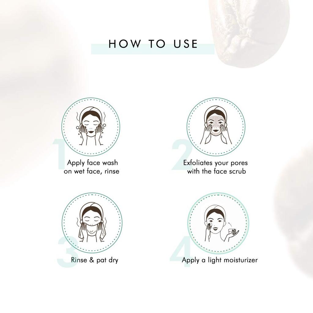 mCaffeine Coffee Face Wash & Scrub Combo Pack 100ml Each Pack of 2 Anti-Pollution Kit