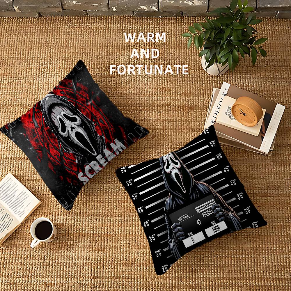 S-Scream G-Ghostface Cushion Cover Polyester Sofa Cushions Decorative Throw Pillows Home Decoration Pillowcover