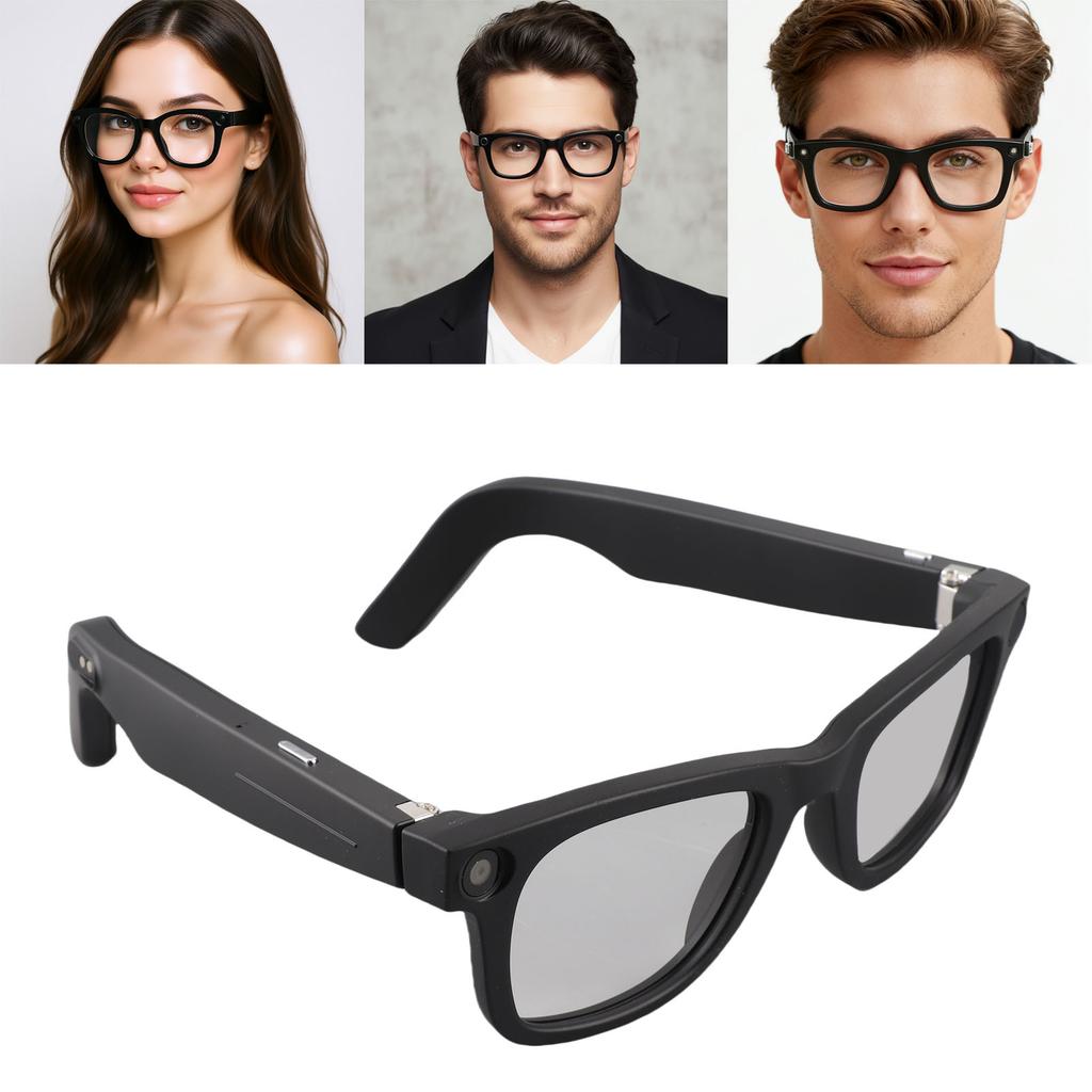 AI Smart Glasses 8MP HD Camera   Translation Glasses Handsfree Call Music Playback   Anti Shake with Chat GPT