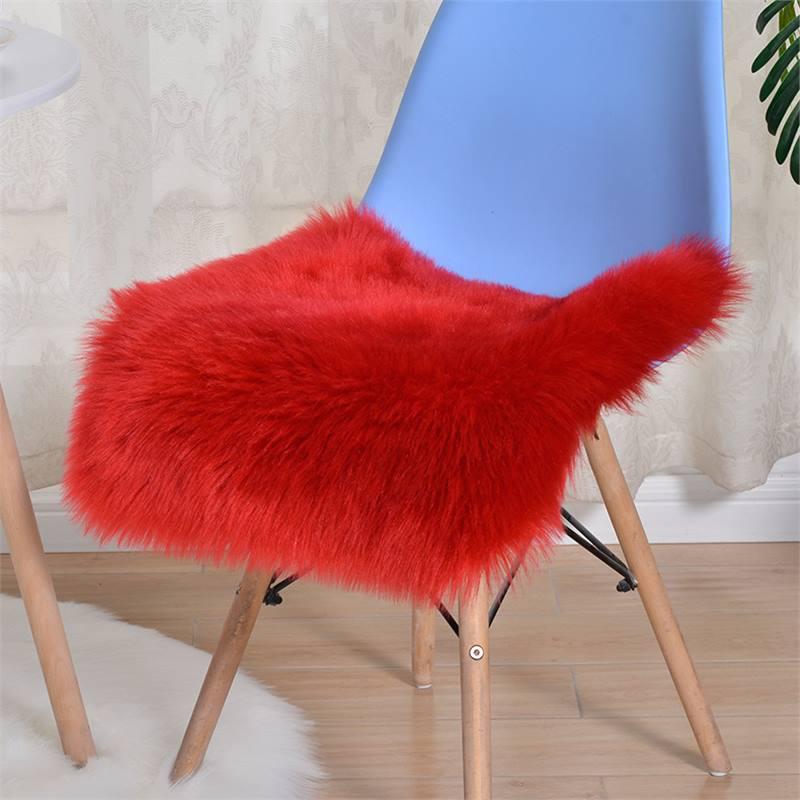 Australian Winter Faux Wool Plush Seat and Sofa Cushion, Chair Pad, and Bedroom Rug Floor Mat