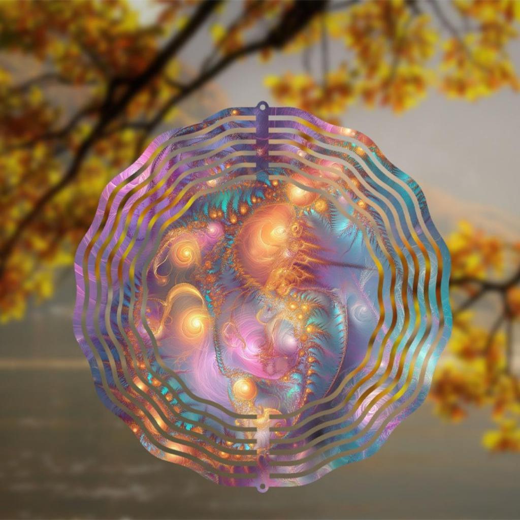 10 Inch Rotating Wind Chime for Outdoor Garden Decor 360 Degree Spinning Hanging Ornament Perfect Gift for Spring Summer Housewarming