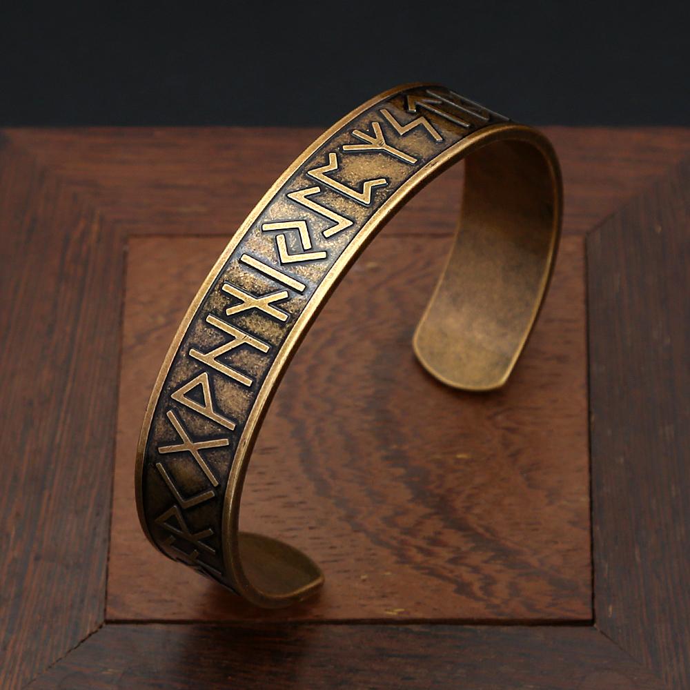 Punk-Wikinger-Runenarmbänder für Herren, Edelstahl, nordisches Amulettarmband, Vintage-Biker-Schmuck, Geschenkidee, Dropshipping