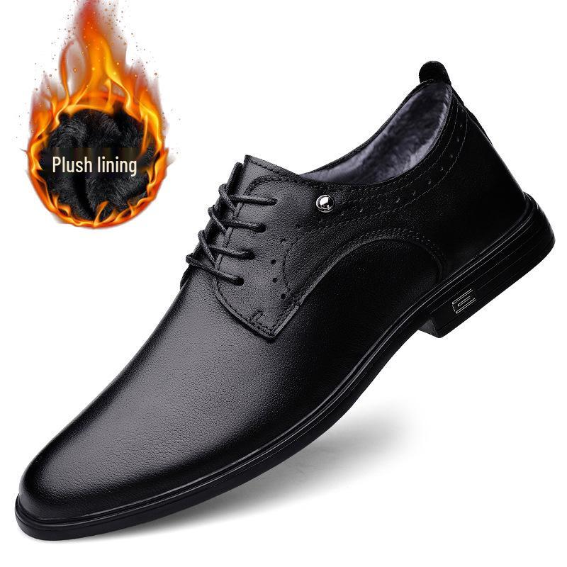 Men s Low-top British Leather Lace-up Shoes 40