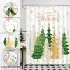 Christmas Shower Curtain Xmas Tree Merry Christmas Snowflake Bathroom Shower Curtain Winter Waterproof Fabric Shower Curtains