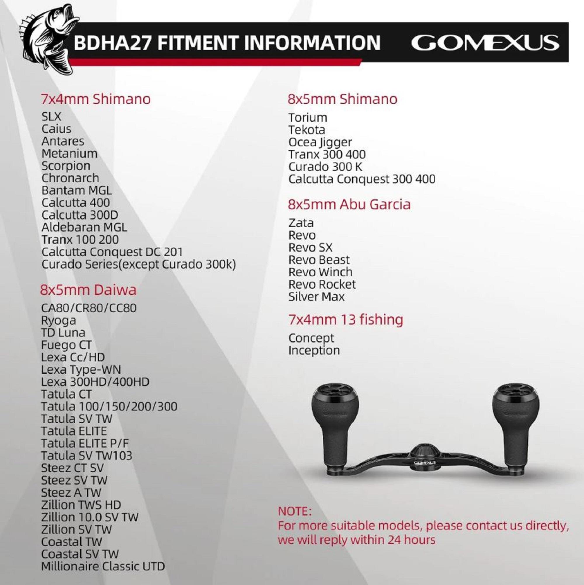 Gomexus BD100H27BKBK1 Poignée Alu Noir 100mm 8x5mm Shimano Daiwa (1724) acheter à prix bas - livraison gratuite, avis réels avec des photos