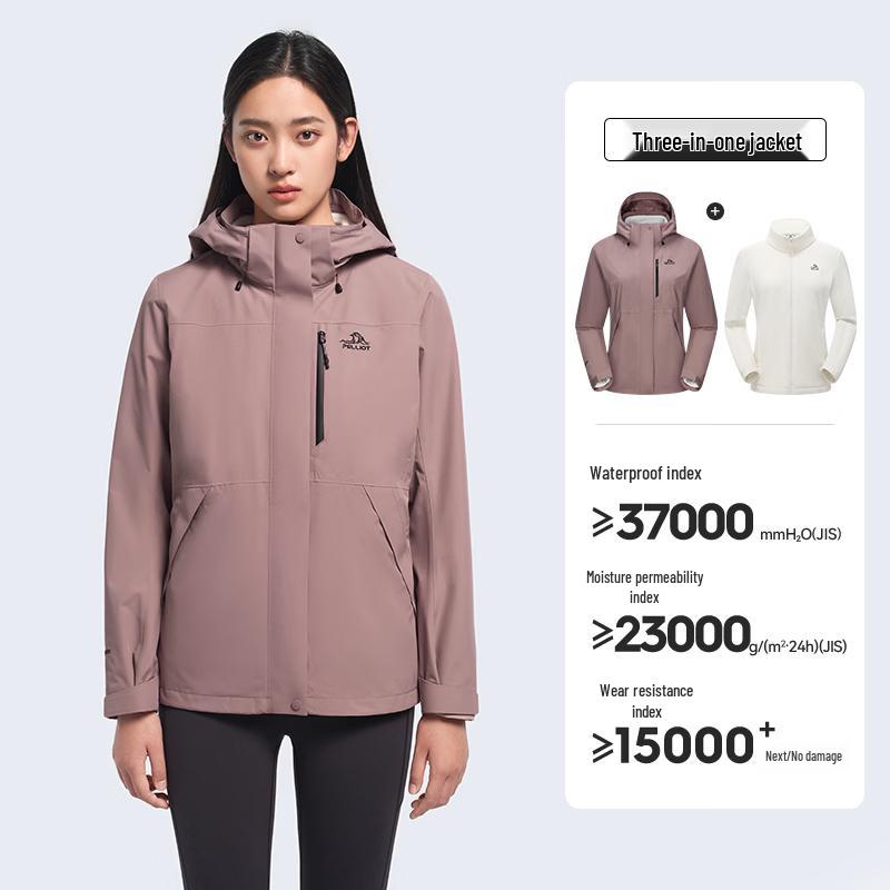 Pelliot Women s 3-in-1 Outdoor Fleece-Lined Jacket L