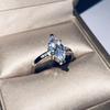 Fashion Horse Eye Rings Color White Zircon Ring Wedding Engagement Jewelry for Women