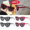 Car Sun Glasses 4 Pack Large Frame Cat Eye Sunglasses Women Men New Fashion Retro Glasses Brand Eyeglasses Unisex UV400