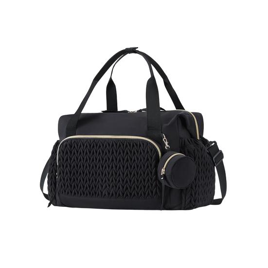 Mammakoffert med dobbel håndstropp Stor kapasitet Flere rom Bleieveske med stellematte Vanntett Organisert oppbevaringsveske for babyutstyr