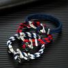 Navy Style Anchor Bracelets Men Women Double Strand Mulitcolor Nautical Surfer Rope Bracelet Stainless Steel Boat Hook