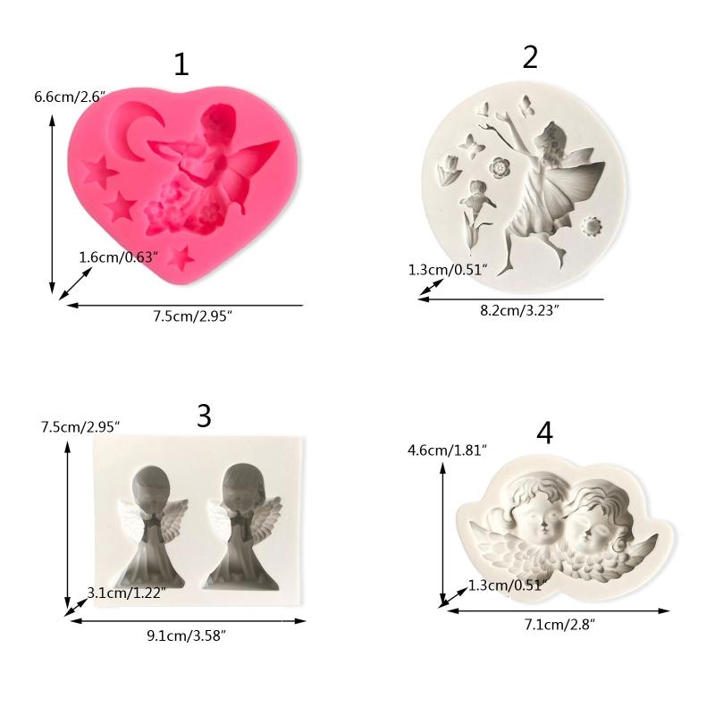 Stampi per Cioccolato a Forma di Angelo Stampini da Forno Stampini per Fondente Stampini in Silicone per Torta 8 Stili Regalo Perfetto per l'Appassionato di Pasticceria Fai da Te